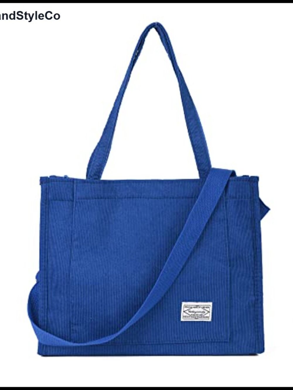 Corduroy Tote Bag Women Crossbody Travel Handbag Adjustable Strap
